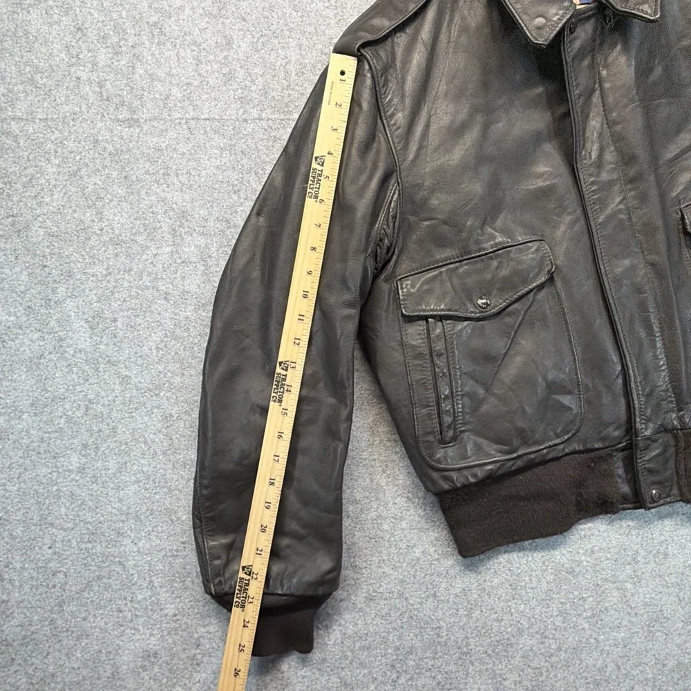 Vintage Schott Bros NYC A-2 Leather Flight Bomber Jacket Mens Size 48 USA